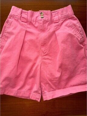 Paris Sport Club Pink Cotton High-Waisted Shorts - Size 8